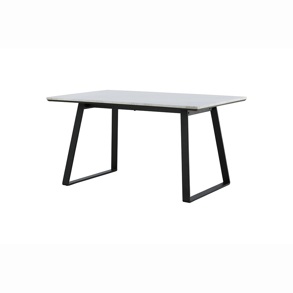 Matbord Venture Home Estelle Vit/Svart Fyrkantigt Bord i Marmor 140 cm
