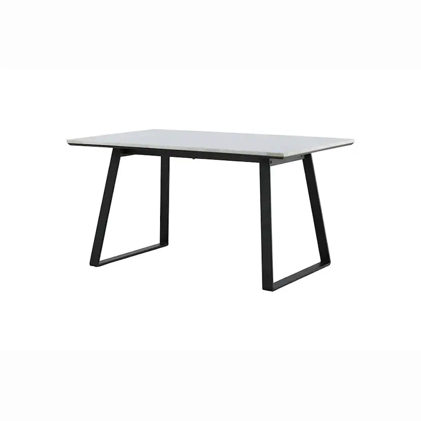 Matbord Venture Home Estelle Vit/Svart Fyrkantigt Bord i Marmor 140 cm
