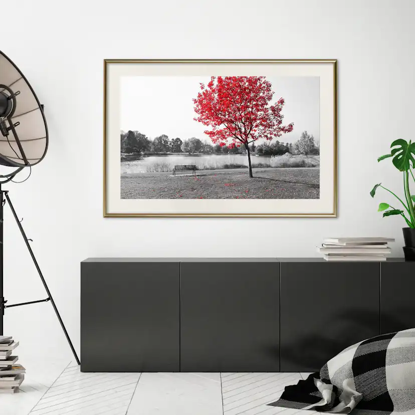 Poster Artgeist Affisch Red Tree
