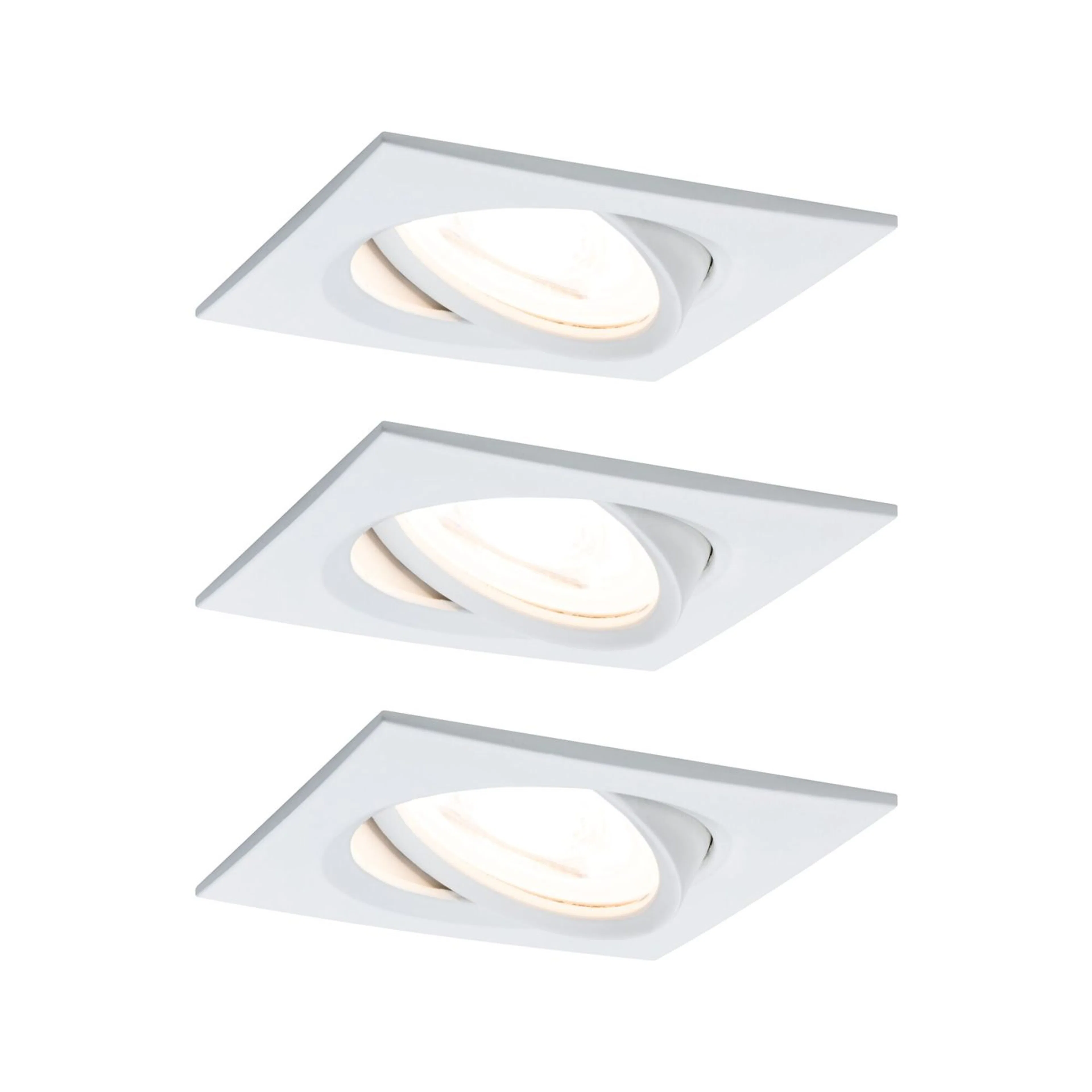 Downlight Paulmann Nova Coin Basic Set Swivelling Matt vit, 84 x 84 mm, Vridbar, Ja, 3x6 W