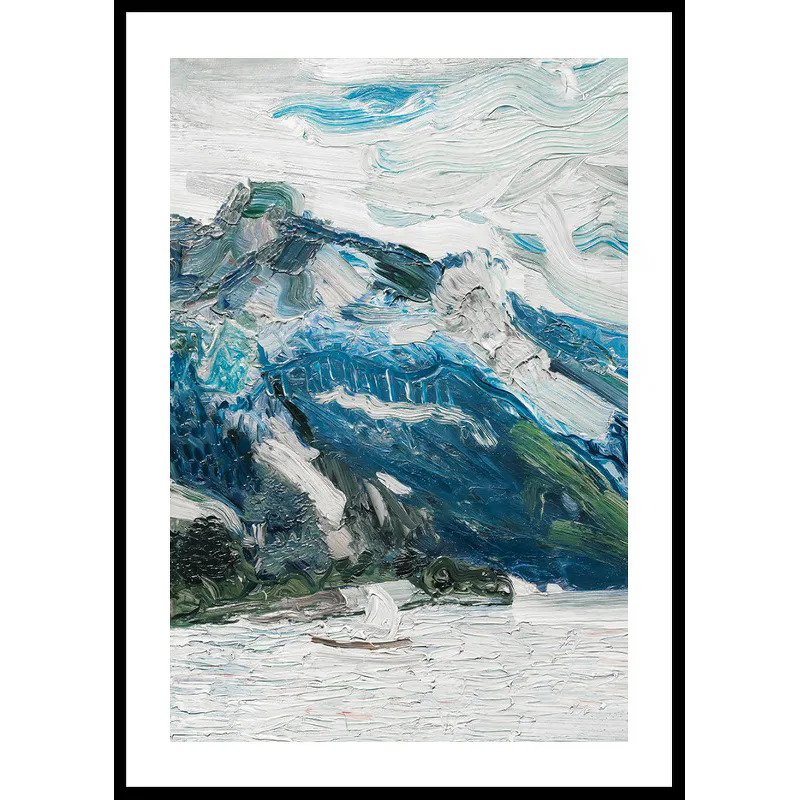Lake Traun With Mountain Sleeping Greek Woman By Richard Ger 50x70 cm