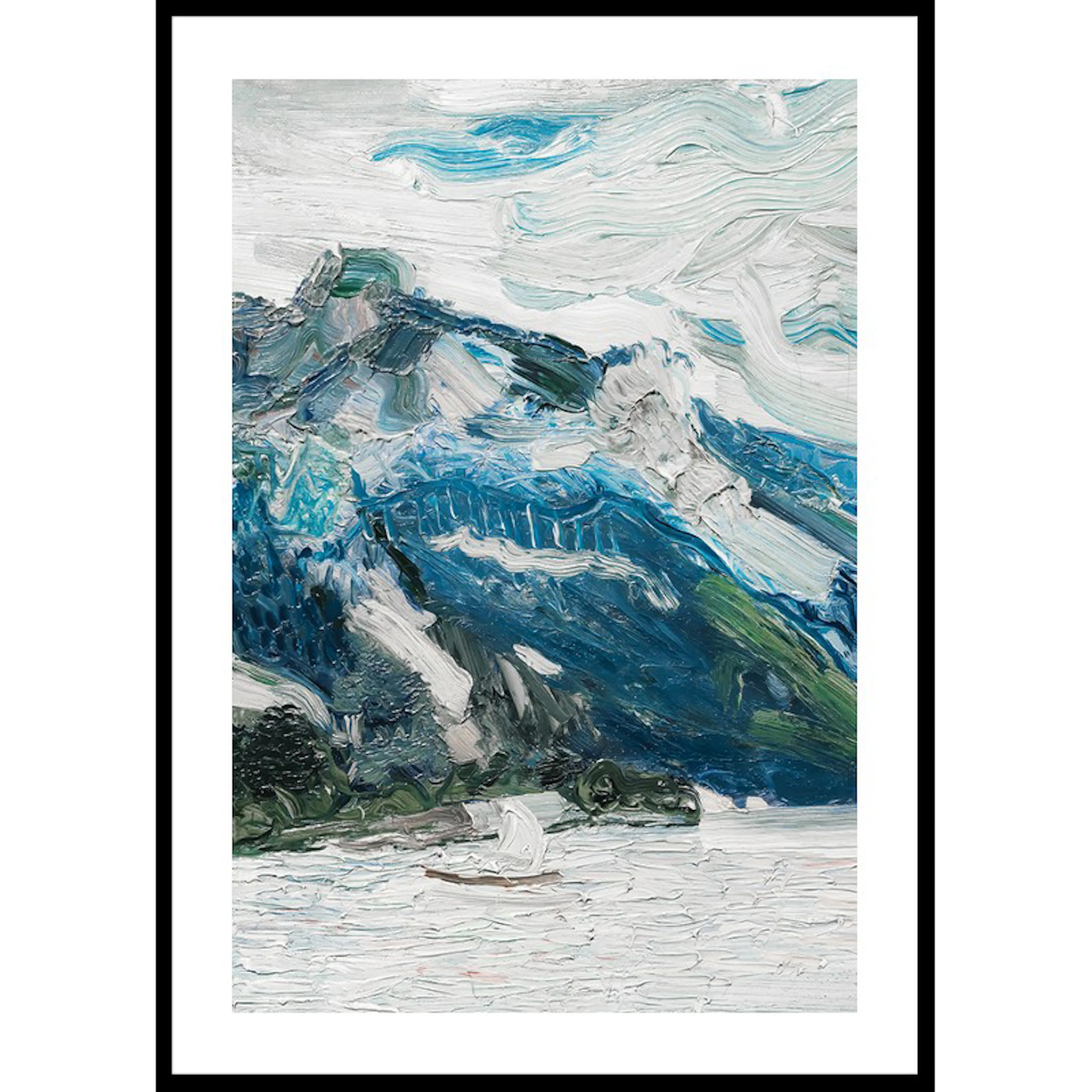 Lake Traun With Mountain Sleeping Greek Woman By Richard Ger 50x70 cm