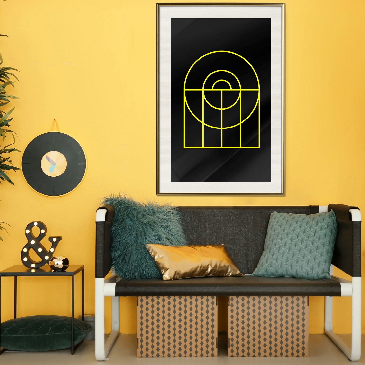 Poster Artgeist Affisch Black Geometry