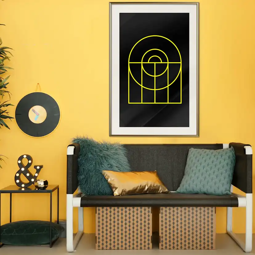 Poster Artgeist Affisch Black Geometry