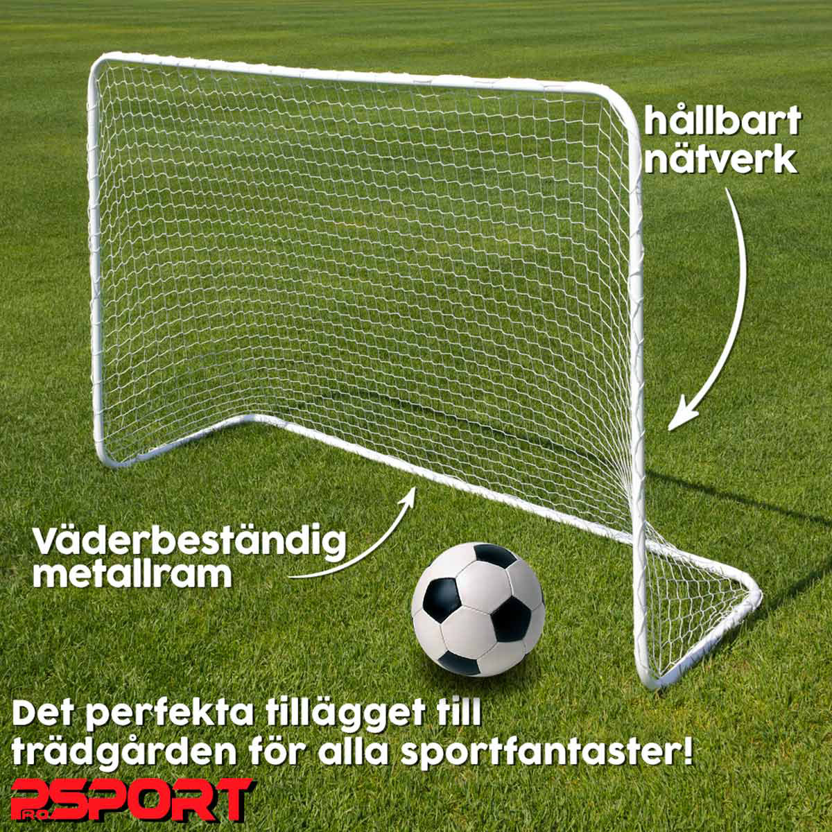 Fotbollsmål Prosport Basic 2-pack 183 x 122 cm
