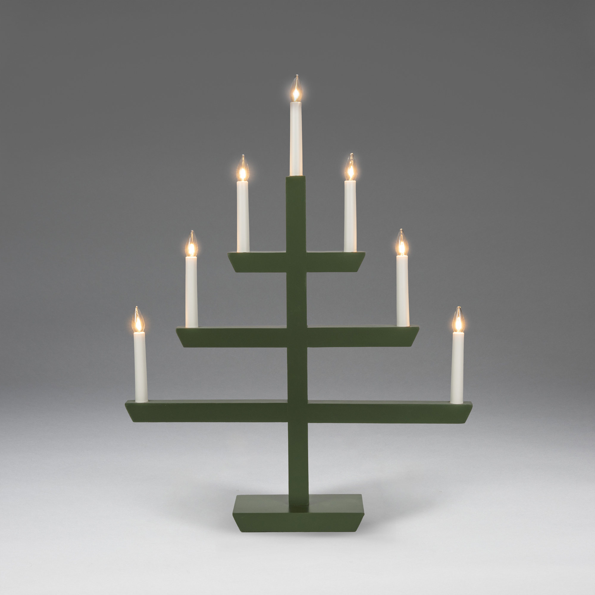 Adventsljusstake Gnosjö Konstsmide 2573 Träljusstake 7 Ljus