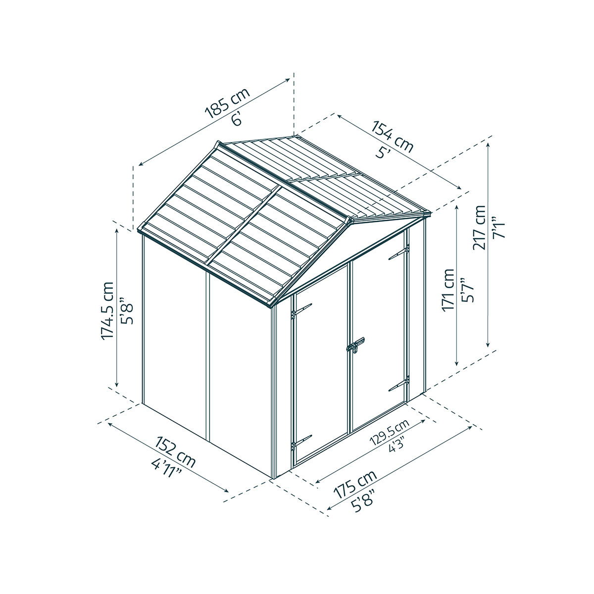 Redskapsbod Canopia by Palram Rubicon 2,8 m²