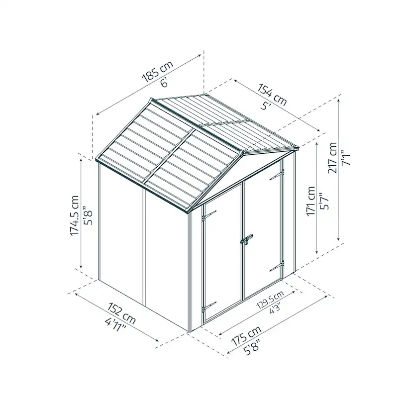 Redskapsbod Canopia by Palram Rubicon 2,8 m²