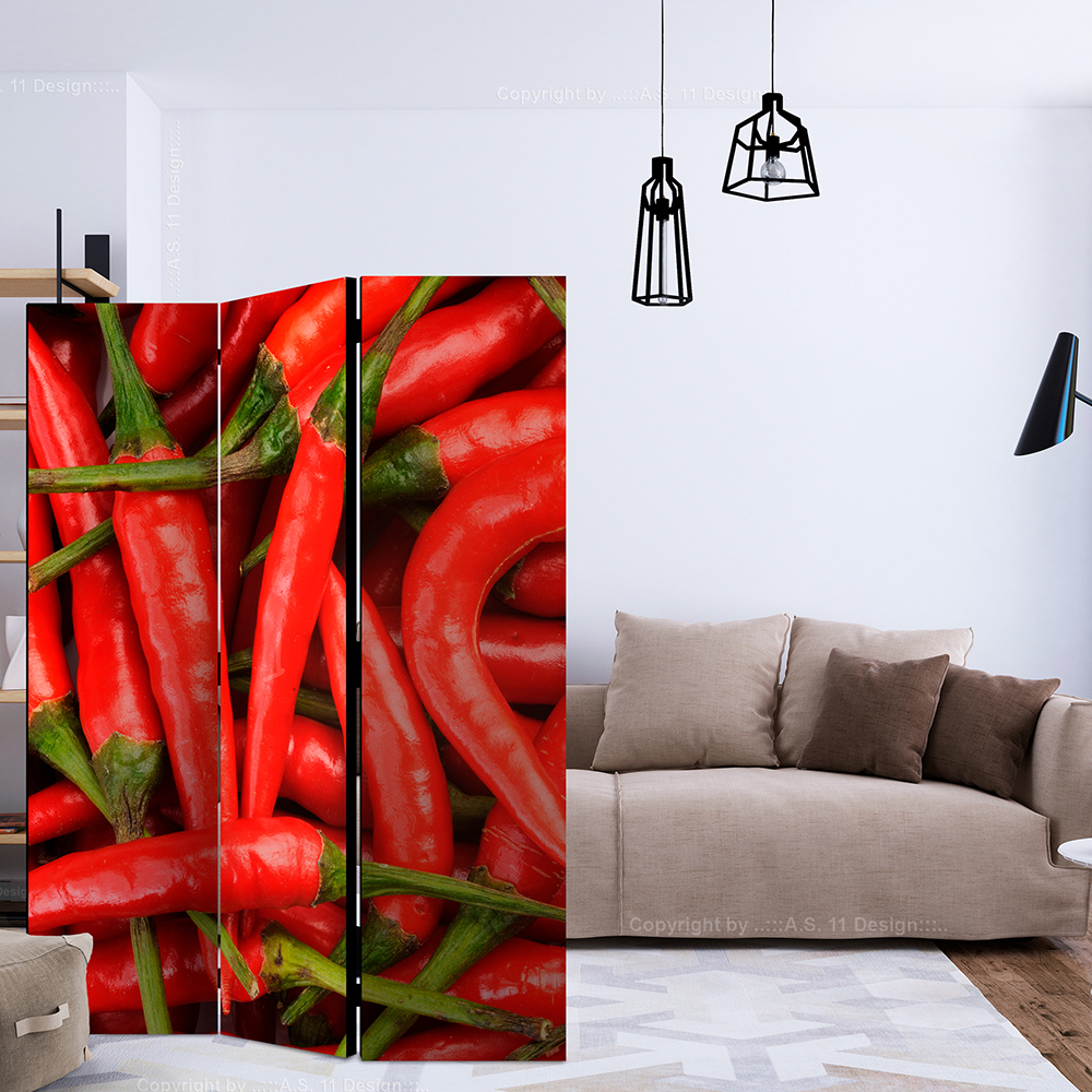 Rumsavdelare Skärmvägg Arkiio Chili Pepper Background 135x172 cm