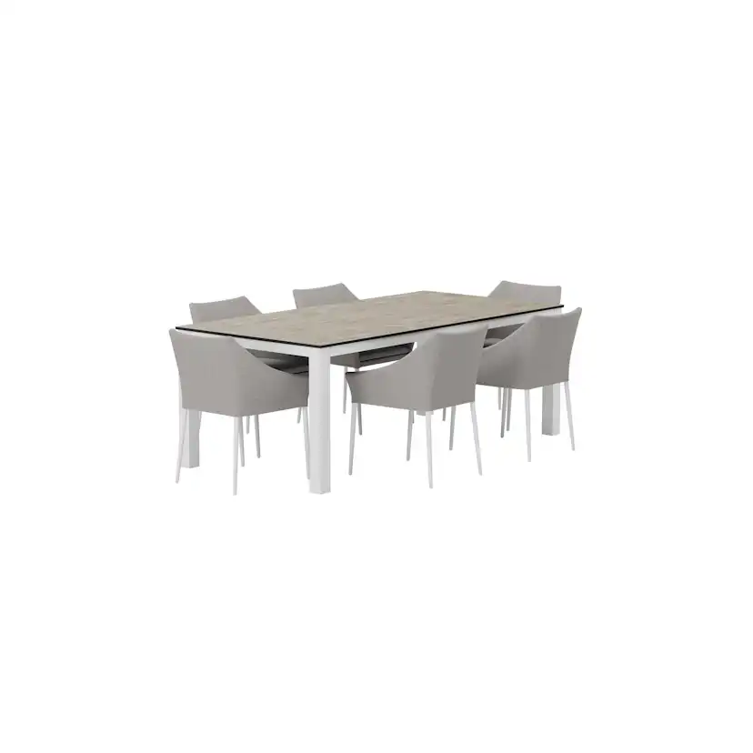 Matgrupp Utomhus Venture Home Llama 100x205 cm med 6 st Spoga Trädgårdsstolar