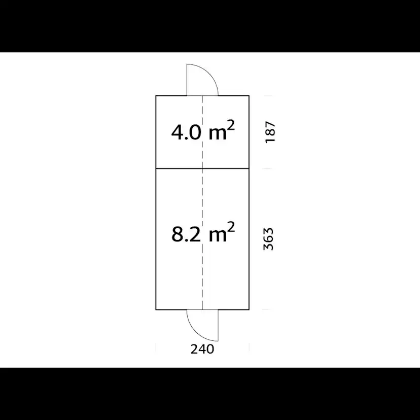 Växthus Palmako Emilia 13,1 m² (inv. 8,2+4,0 m²)