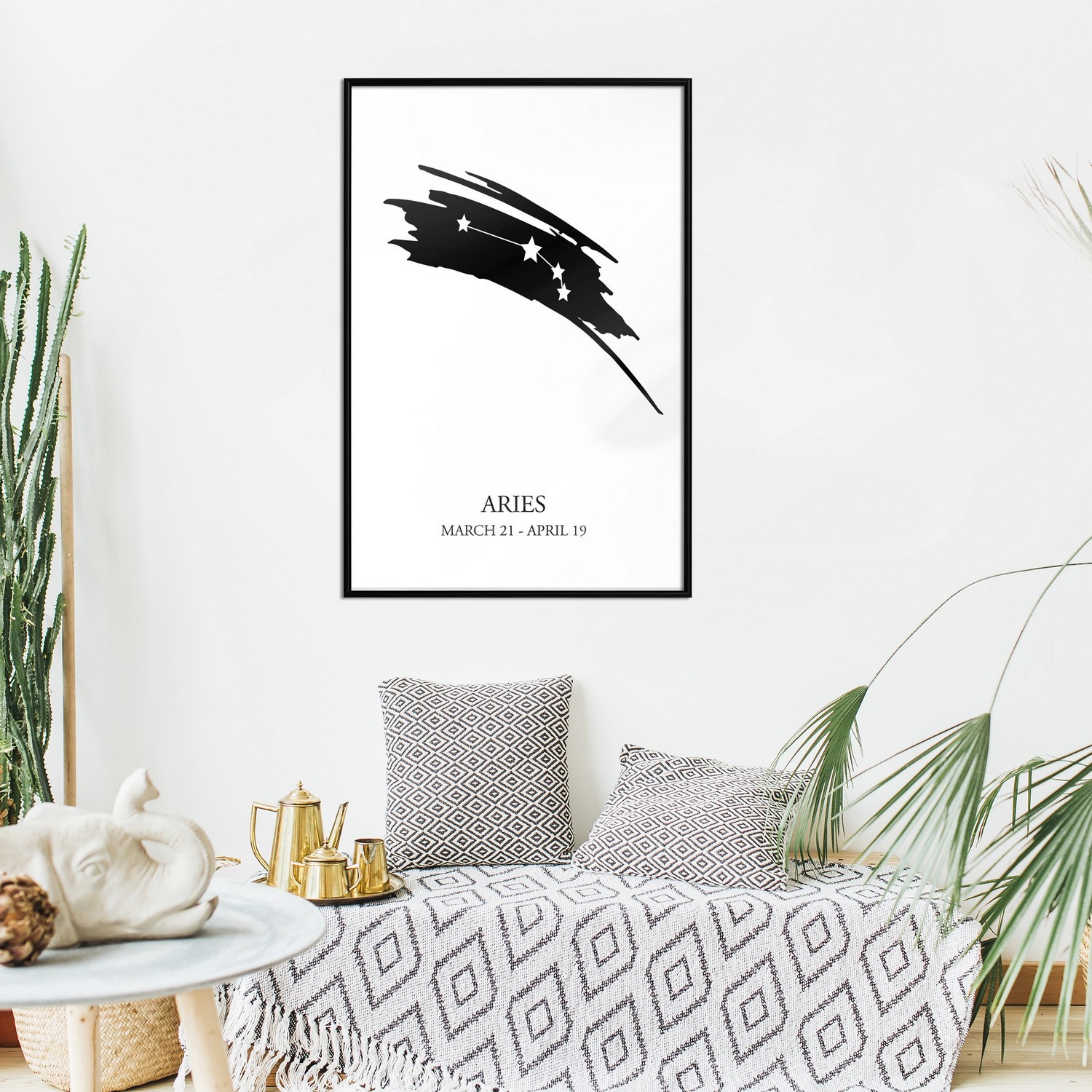 Affisch - Zodiac Signs: Aries [Poster] 30x45 Svart ram, 30x45 cm
