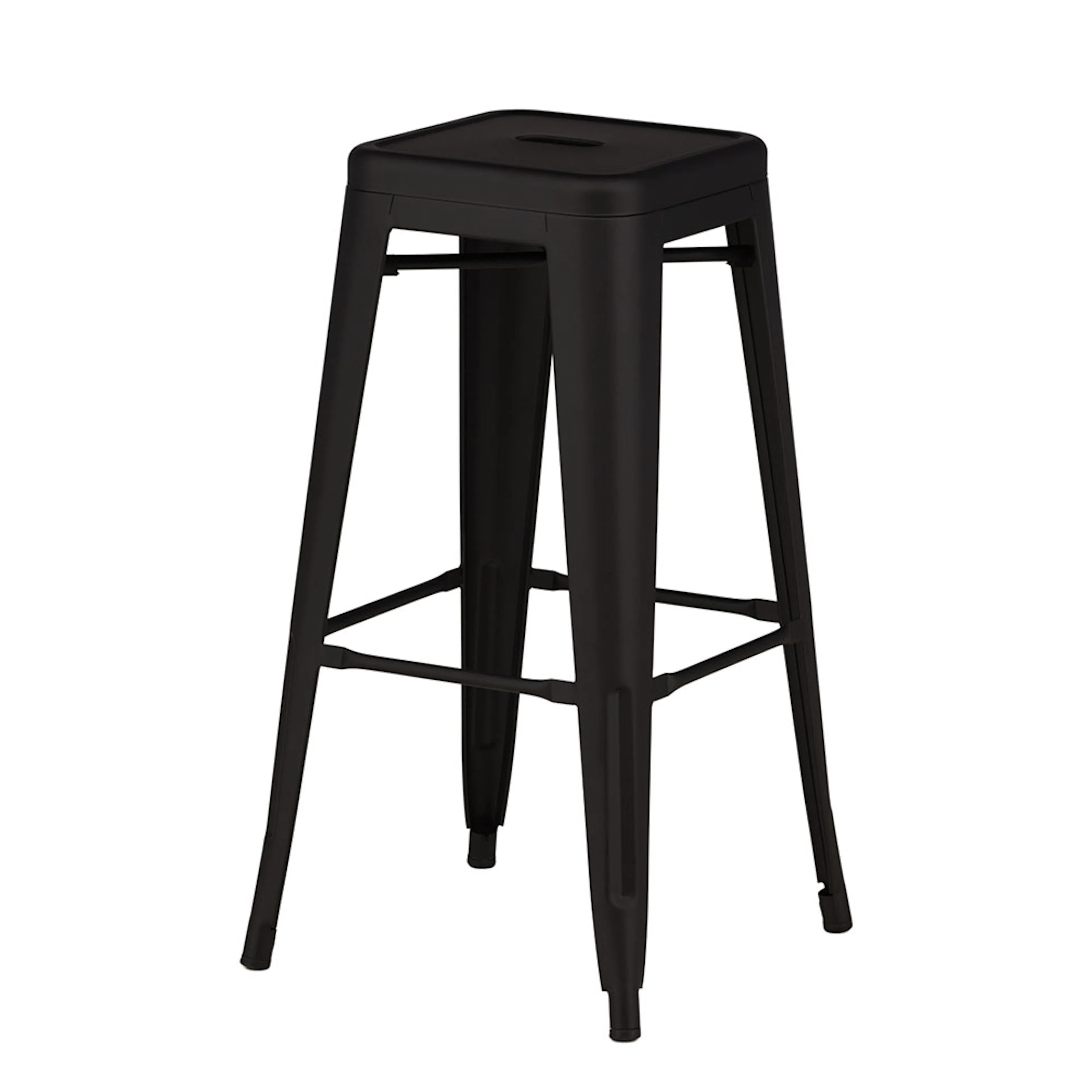 Tempe Bar Chair - Matte black / Metal Svart
