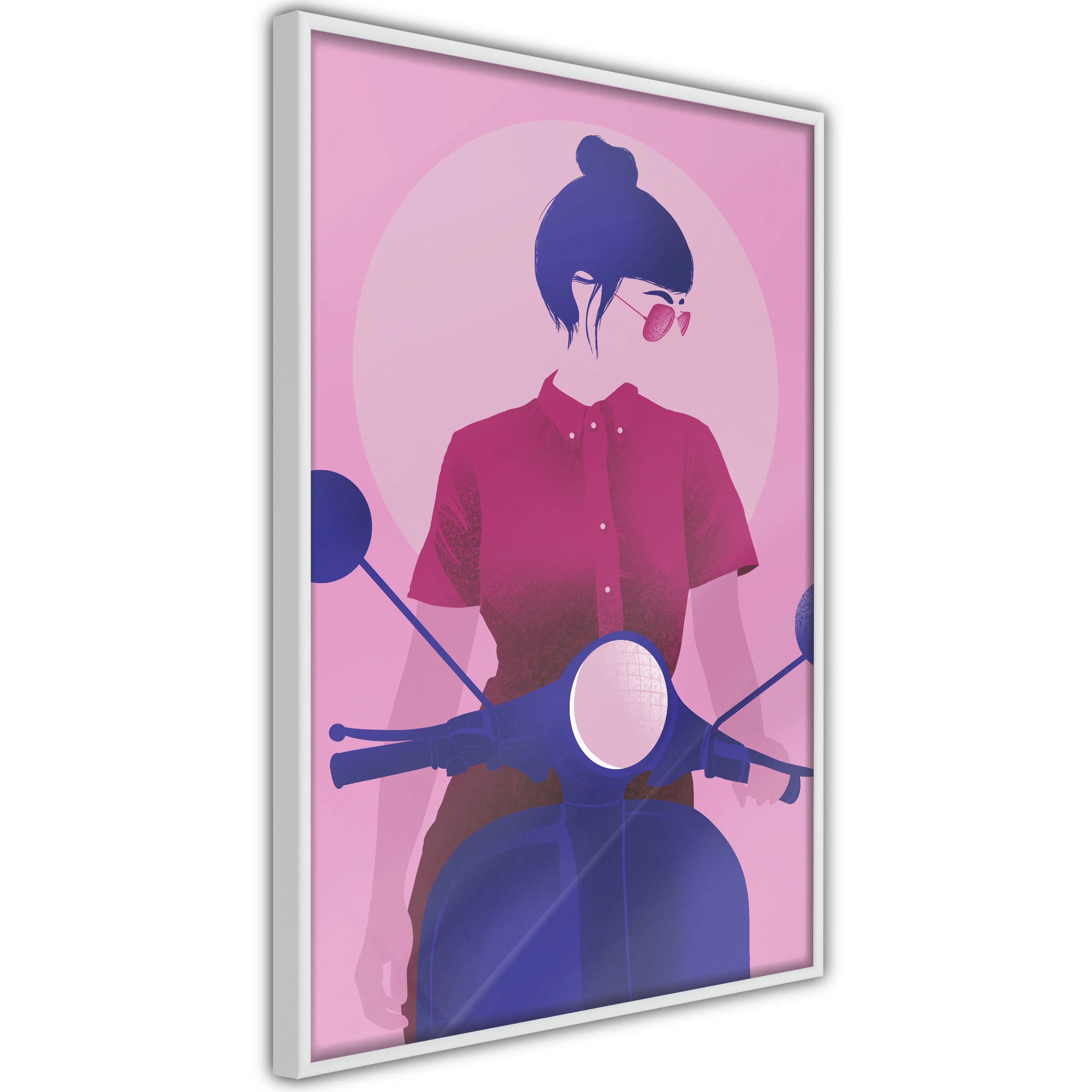 Poster Artgeist Affisch Girl on Scooter