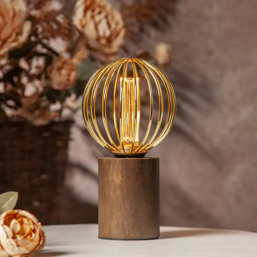 LED-lampa Star Trading E27 G125 Globe Gold