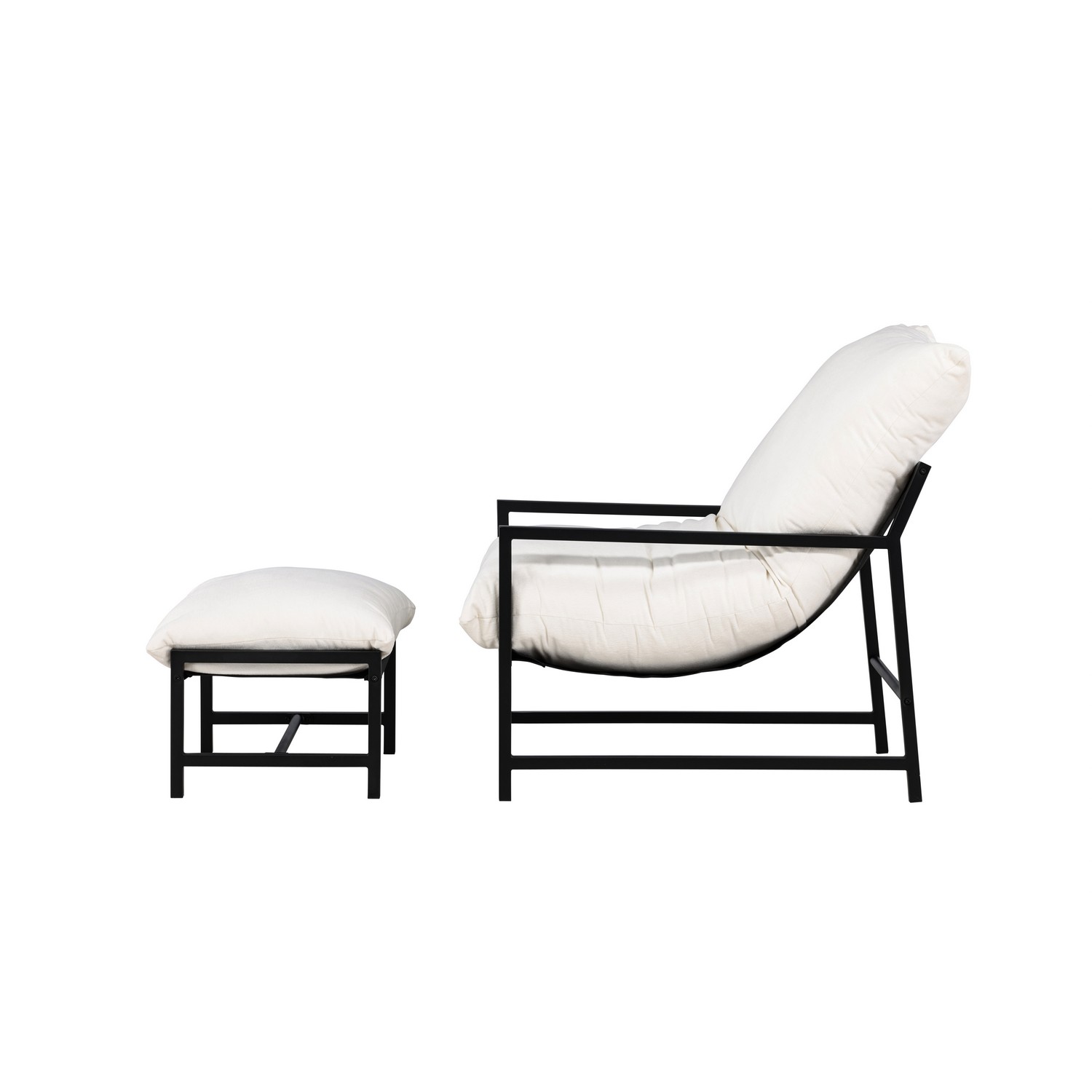 Corso Lounge Chair - Black / Beige Svart