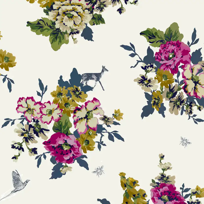 Tapet Joules Joules Floral Crème