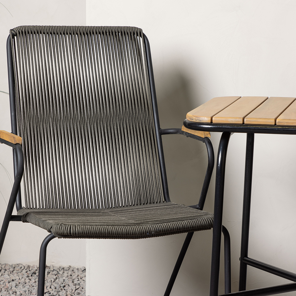 Holmbeck Cafetable Stål - Black / Rectangular 55*70*74 +Bois Svart