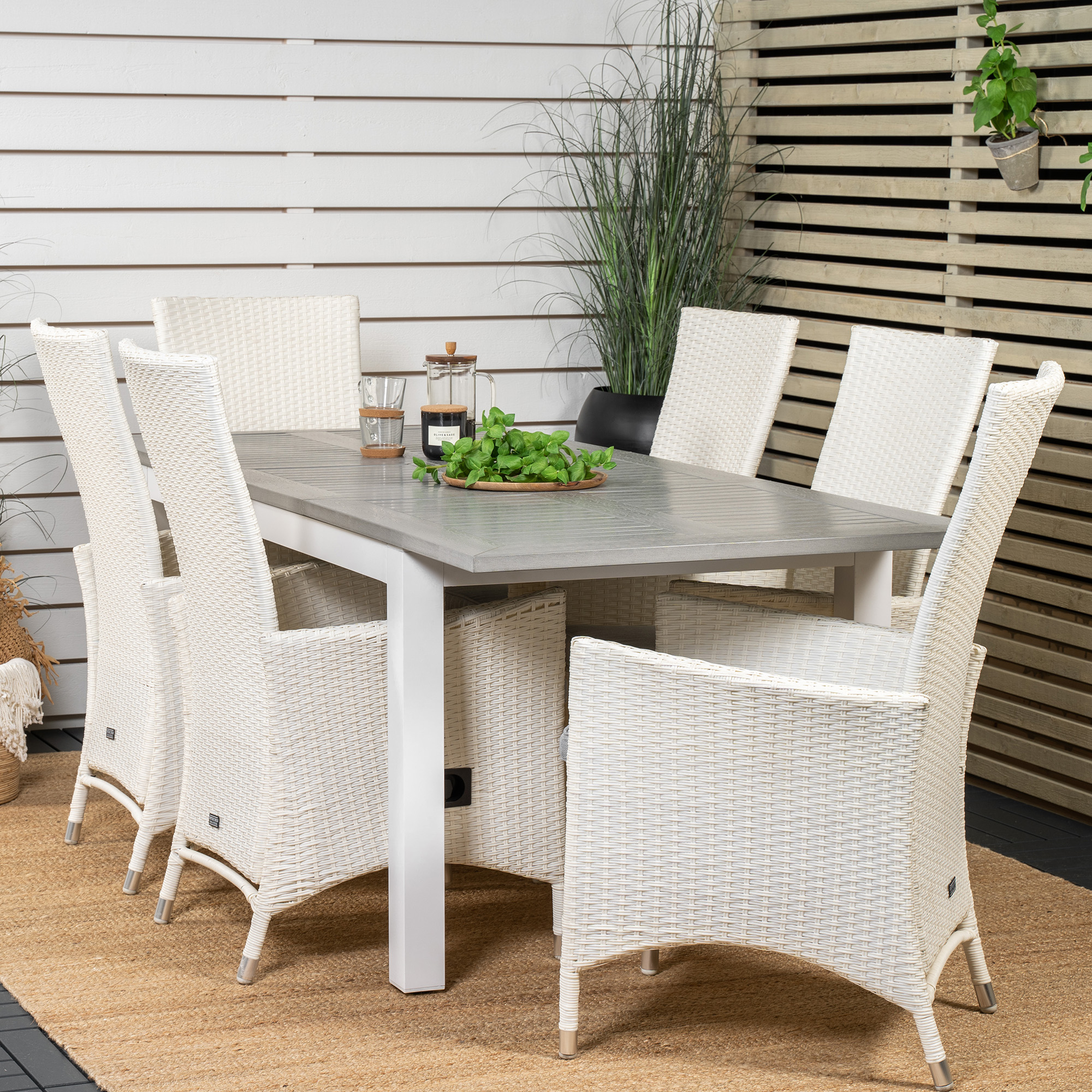 Padova fällbar karmstol med dyna - Svart / grå dyna Svart