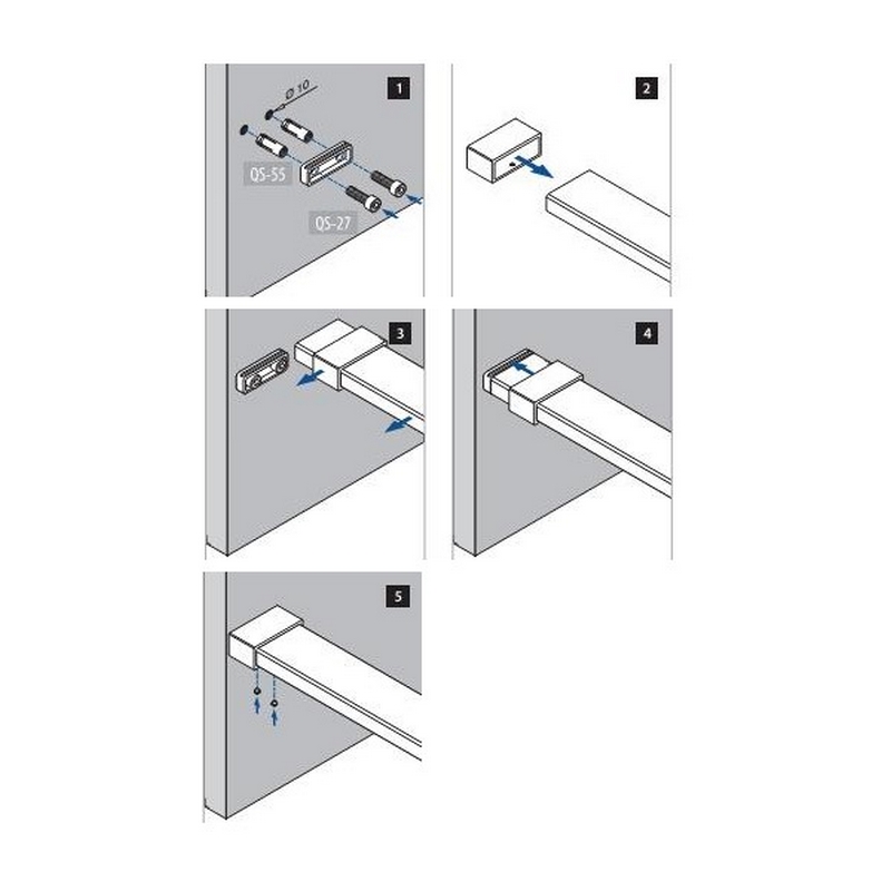 Väggfäste Herrljunga Ledstångsfabrik till Överliggare 4900 Utomhus