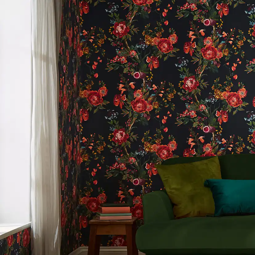 Tapet Joules Forest Chinoiserie French Navy