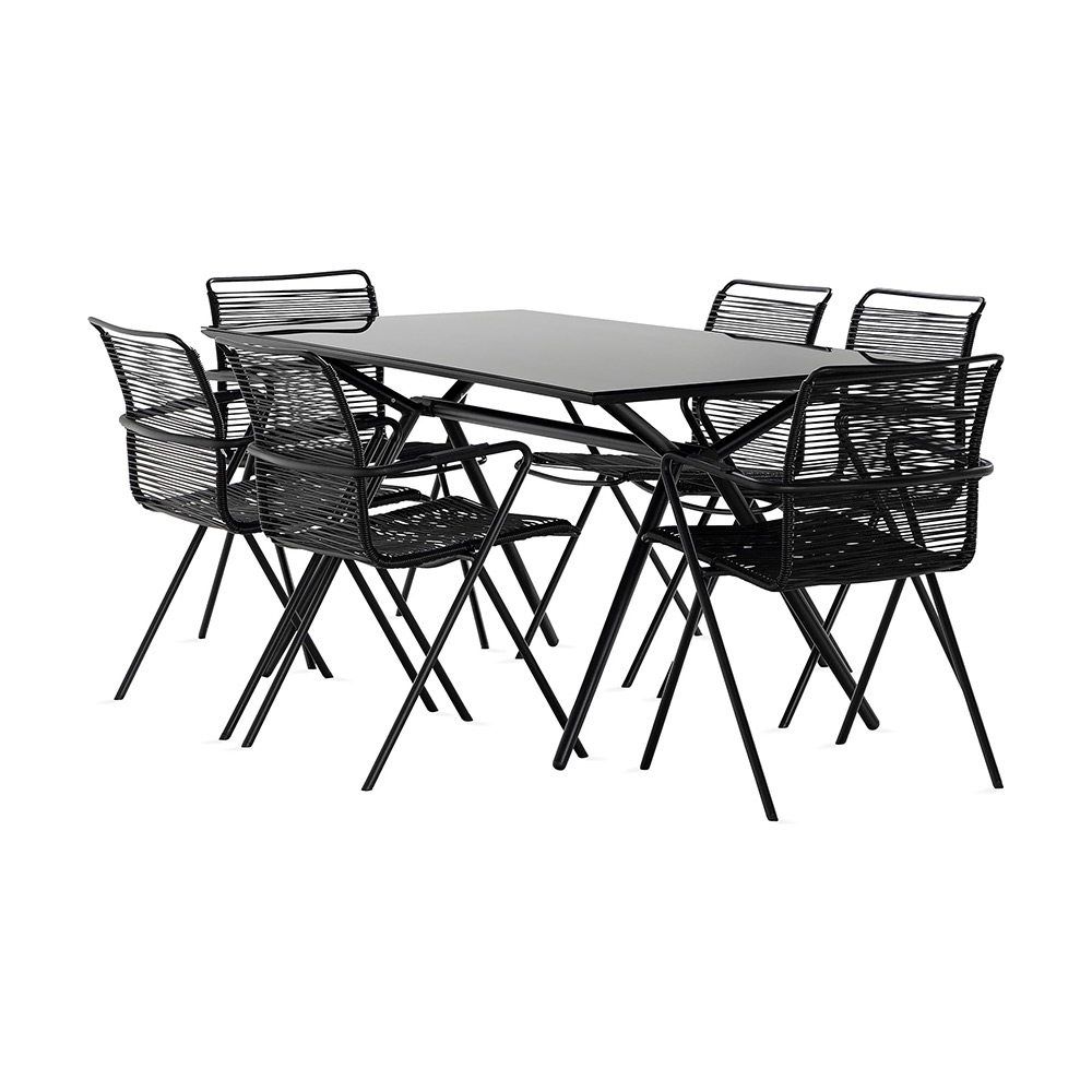 Matgrupp Utomhus Comfort Garden Rosasco 160 cm + 6 Trädgårdsstolar