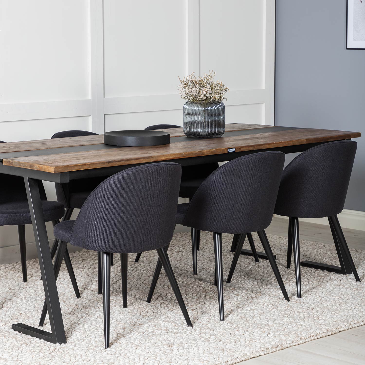 Matgrupp Venture Home Jane med 6 Valentina Stolar Polyestertyg