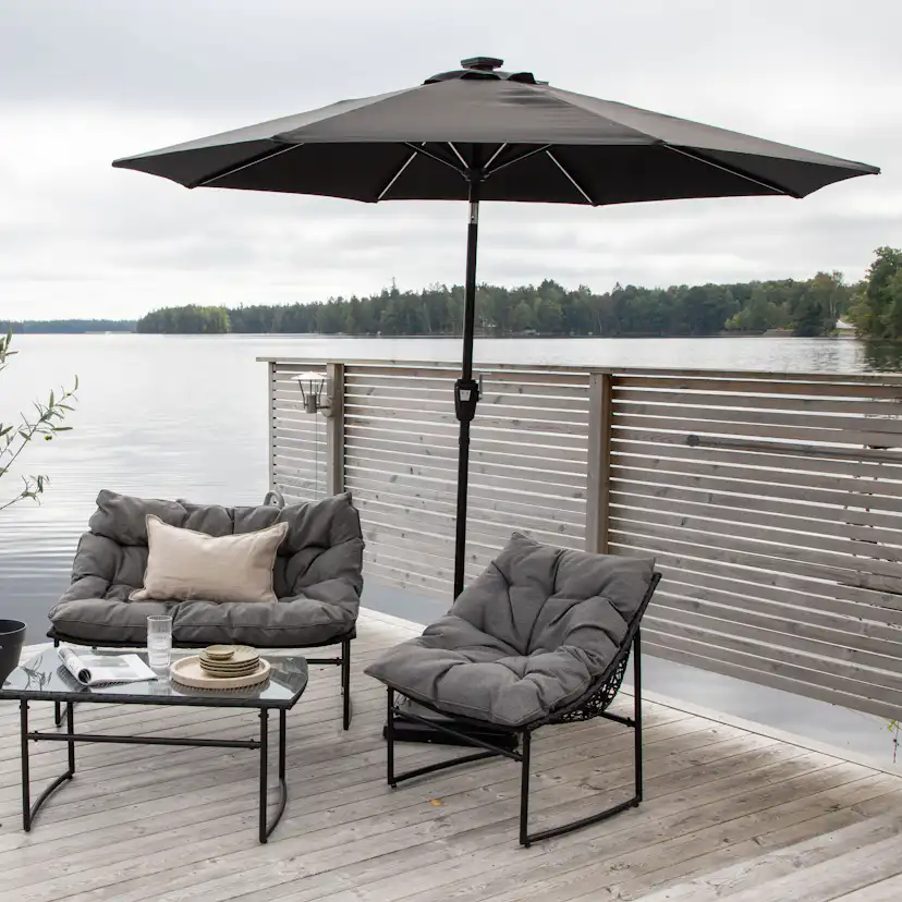Parasoll Venture Home Sudan med LED-belysning och Tilt