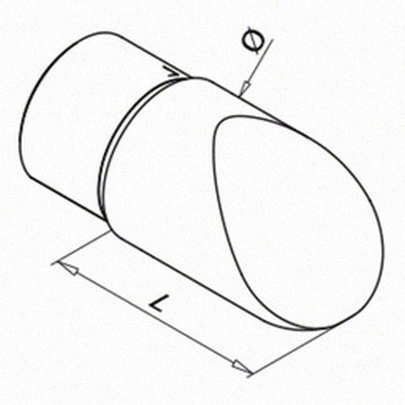 Ändavslut Herrljunga Ledstångsfabrik Överliggare med Notspår Utomhus 6738