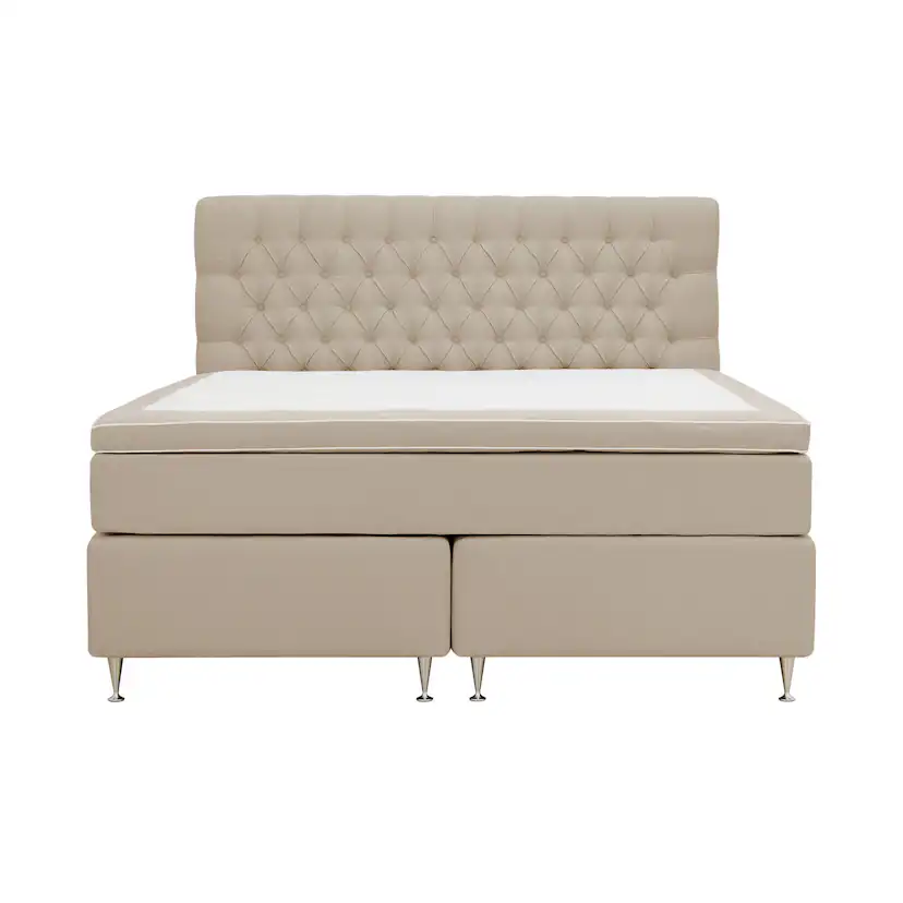 Hilton Lyx Komplett Sängpaket 160x200 cm Kontinentalsäng med Beige
