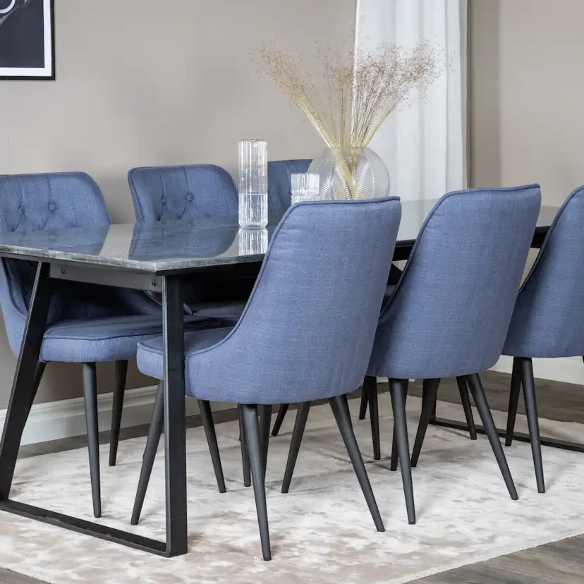 Matgrupp Venture Home Estelle med 6 Vera Stolar PolyEstelletyg