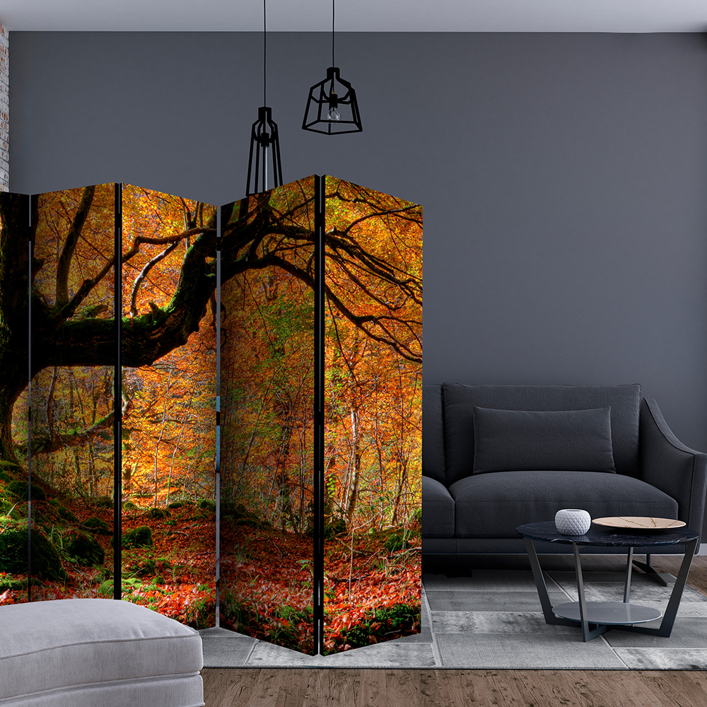 Rumsavdelare Skärmvägg Arkiio Autumn Forest And Leaves II 225x172 cm