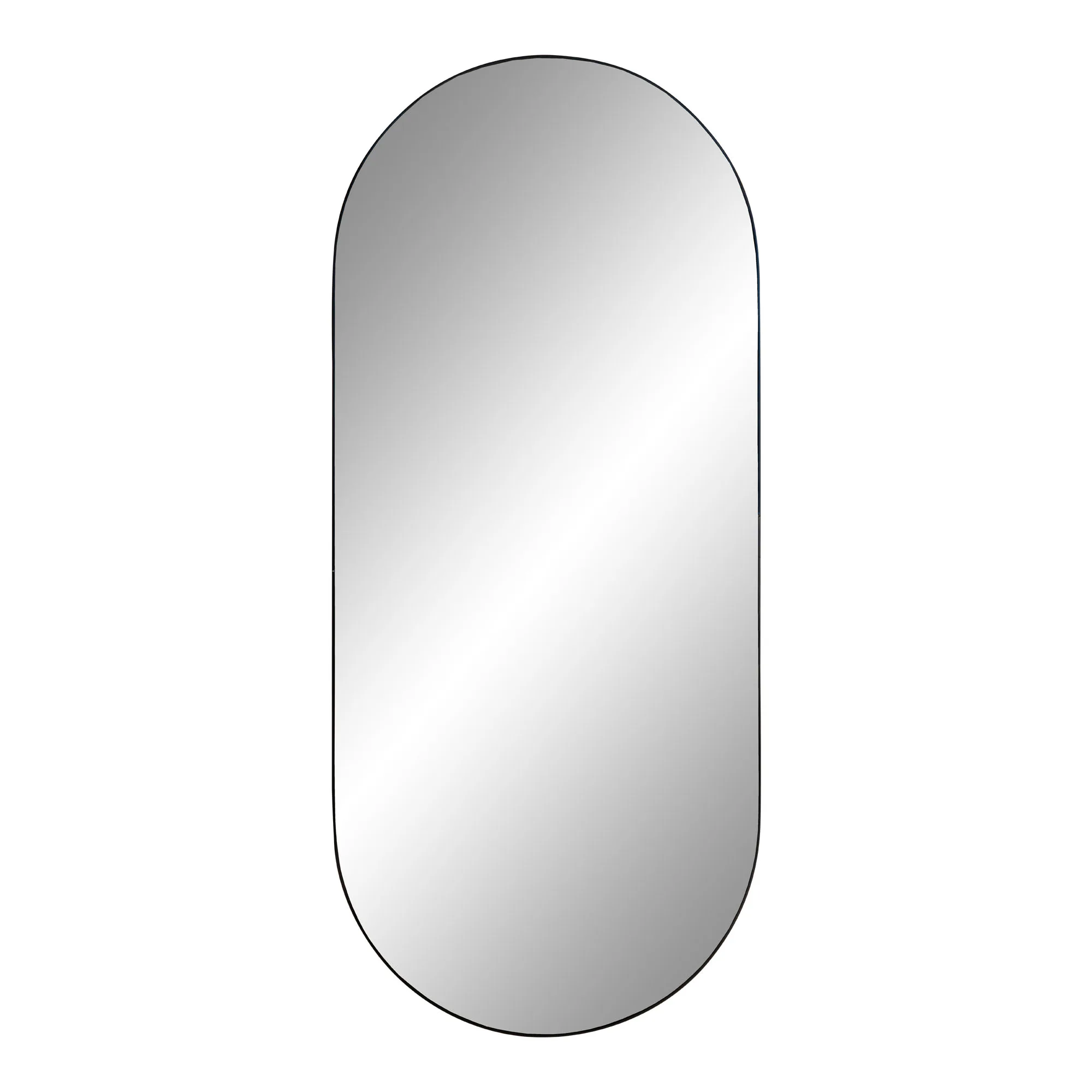 Jersey Mirror Oval Svart