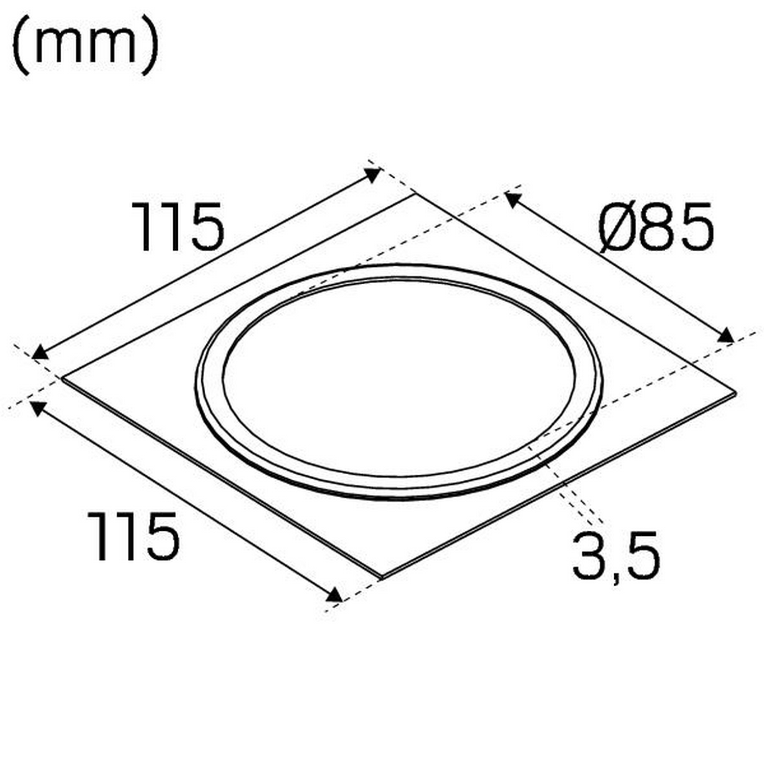 Dekorram Hide-a-lite I/II Ø85 Vit