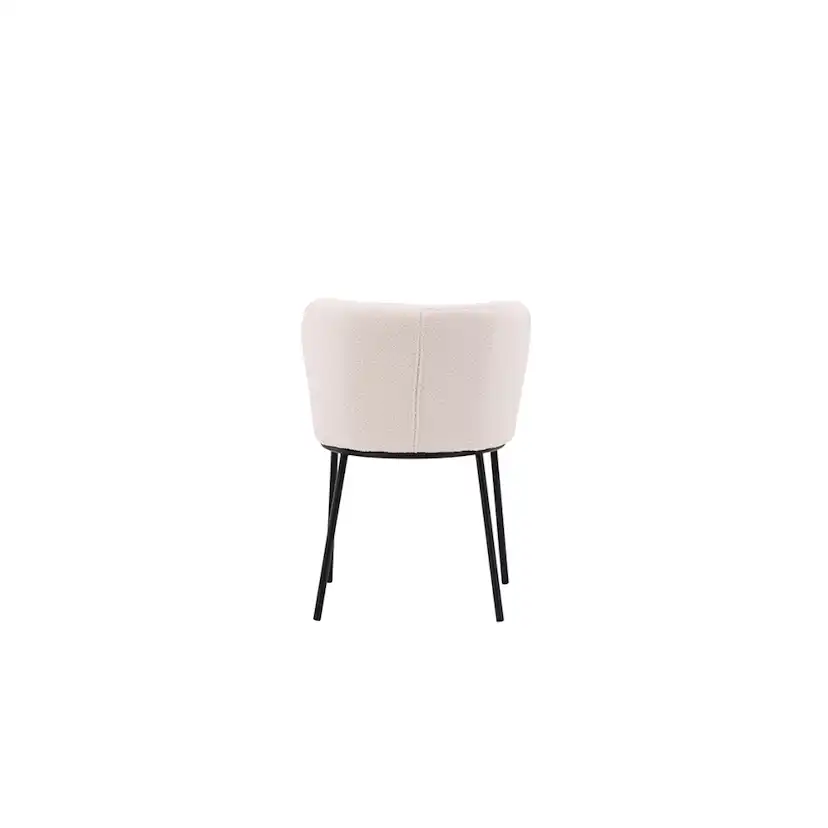 Matstol Venture Home Edina Vit Stol i Boucle 2 st