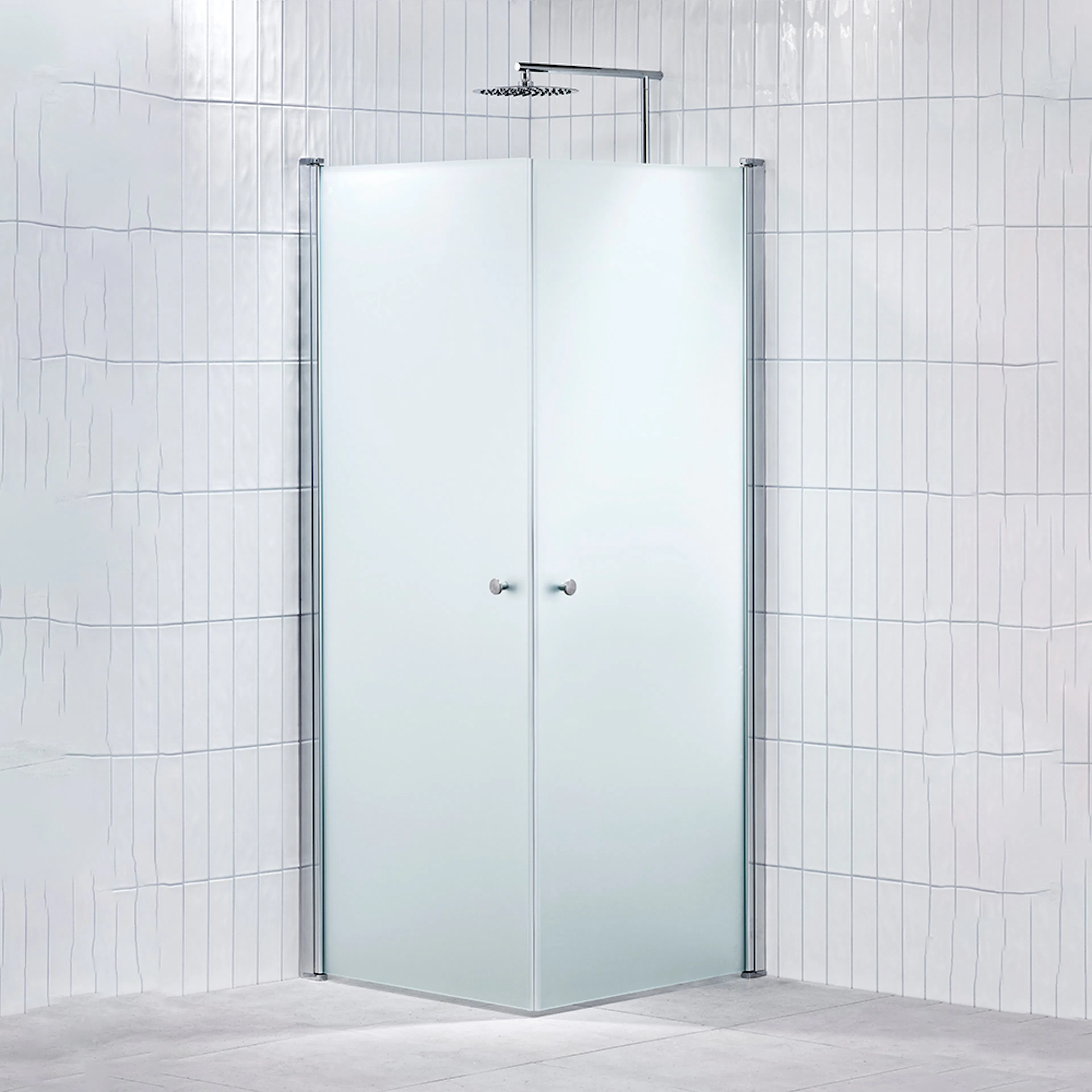 DHÖRN LUSSO1 HT2 RAK 90X90 FR1 LxB: 900x900 mm, Frostat glas, Handtag 2