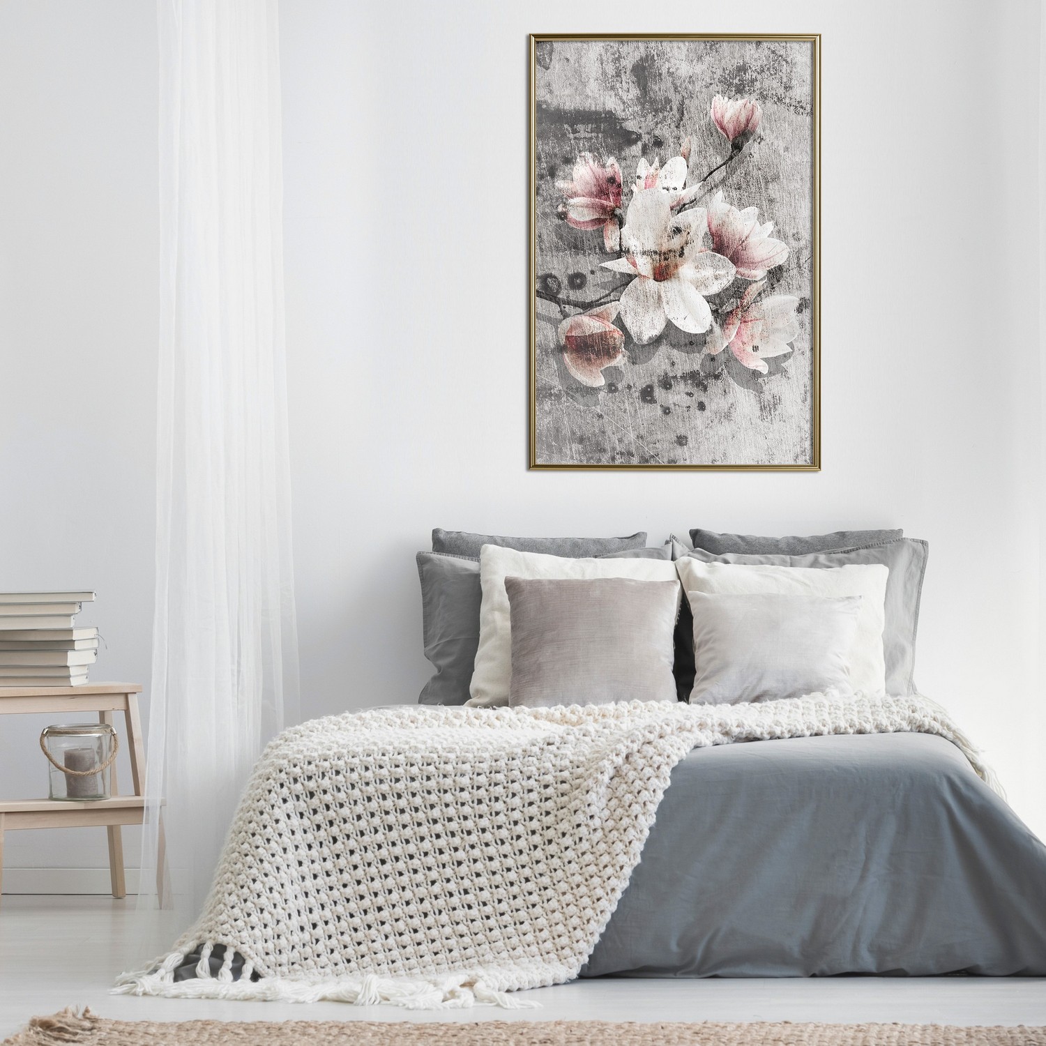 Affisch - Magnolias [Poster] 40x60 Guld ram, 40x60 cm