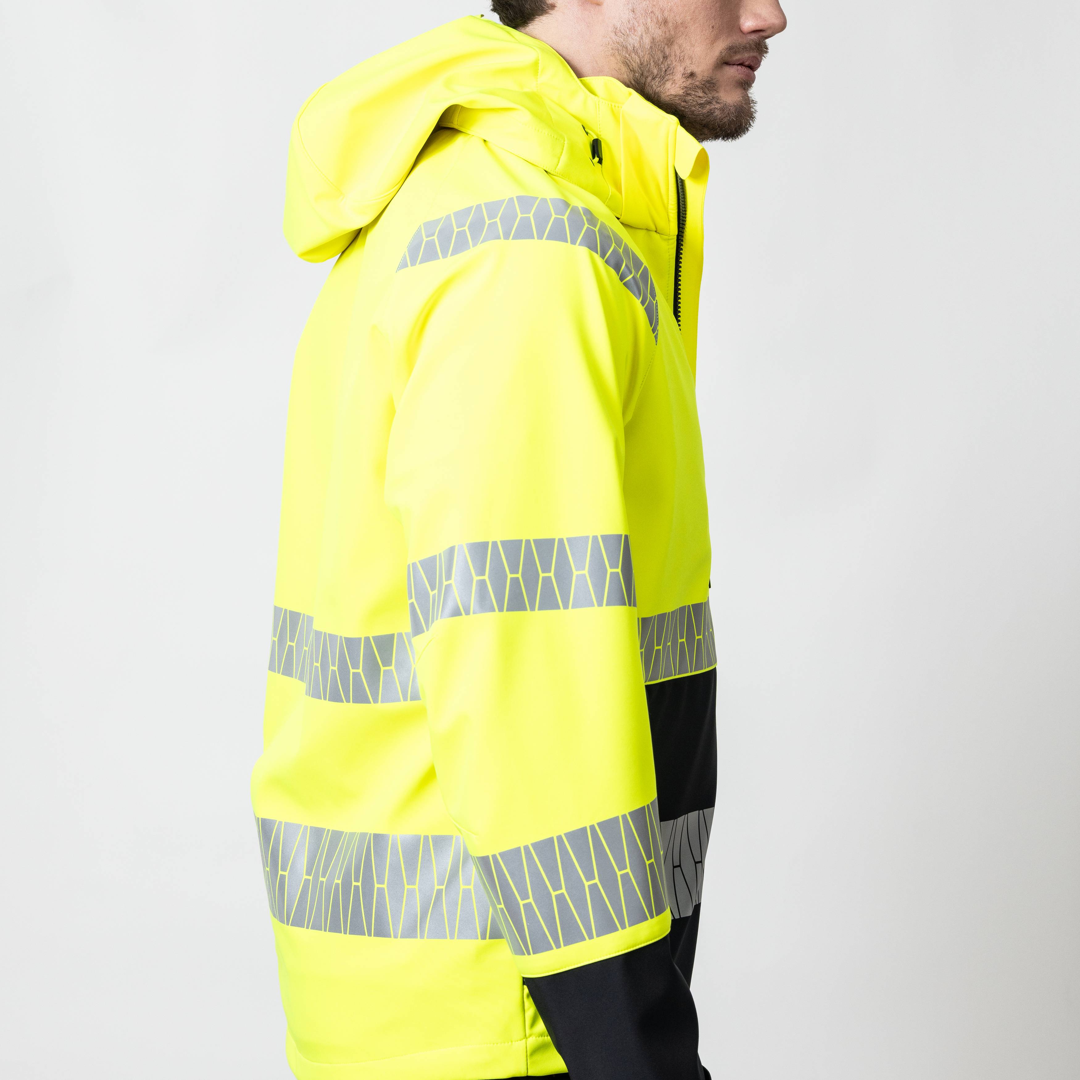Softshelljacka Jobman Varsel Gul/Svart