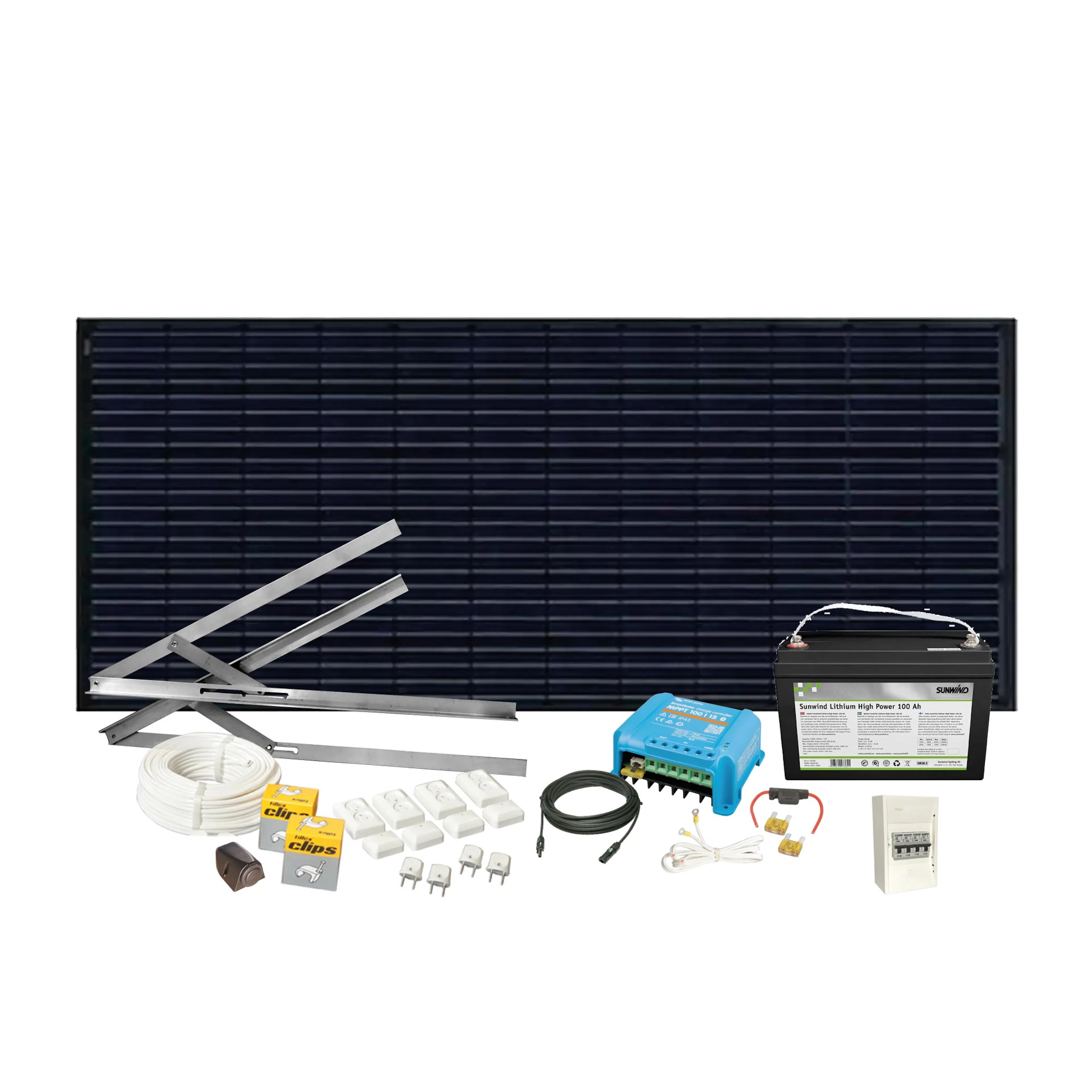 Solcellspaket Sunwind 200W Basic Litium