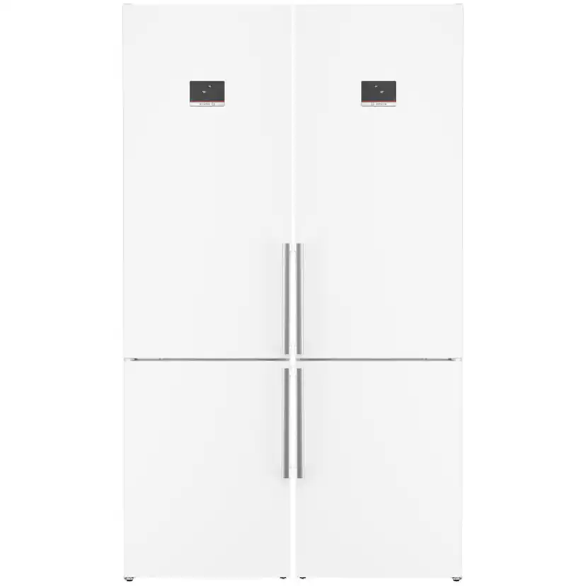 Kombiskåp Kyl/Frys Bosch 2 st KGN397WCT Serie 4 Vit NoFrost och VitaFresh
