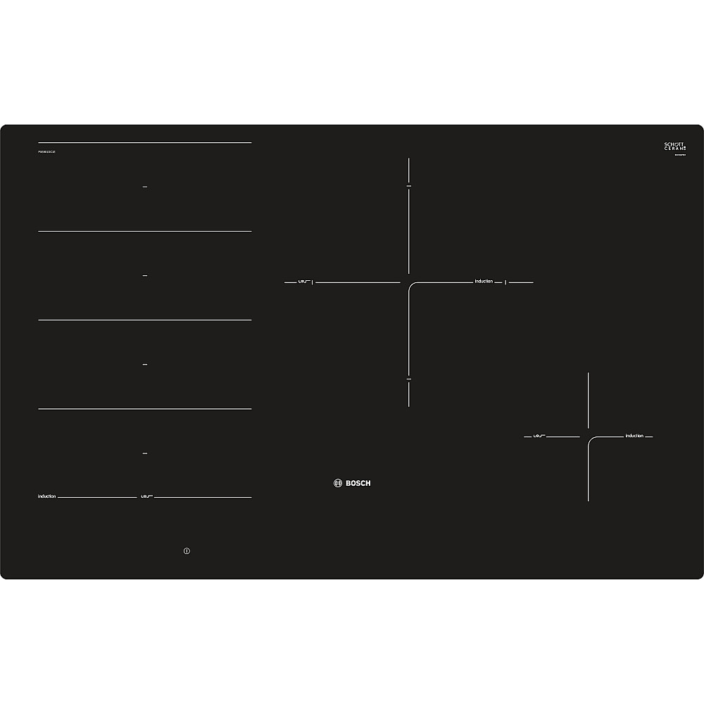 Induktionshäll Bosch Serie 8 PXE801DC1E Svart 80cm flexzoner
