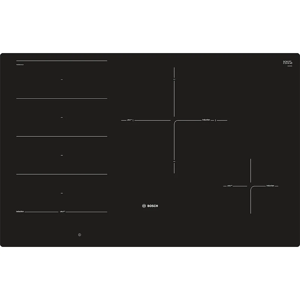 Induktionshäll Bosch Serie 8 PXE801DC1E Svart 80cm flexzoner