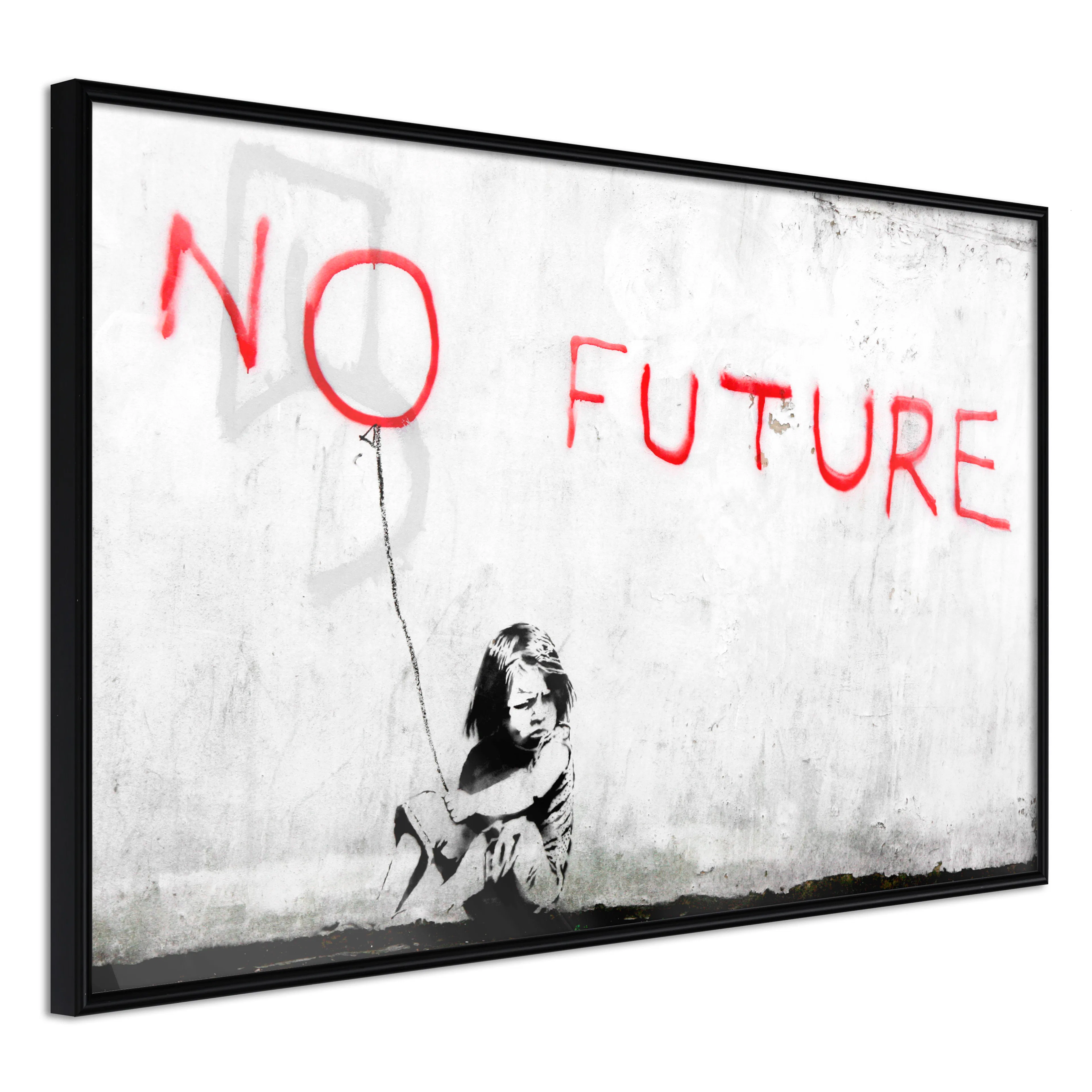 Affisch - No Future [Poster] 60x40 Svart ram, 60x40 cm