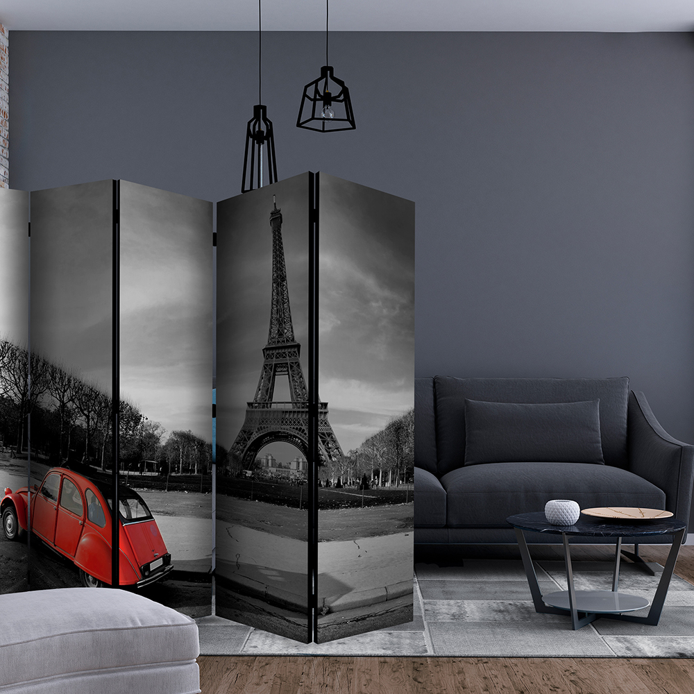 Rumsavdelare Arkiio Eiffel Tower And Red Car II 225x172 cm