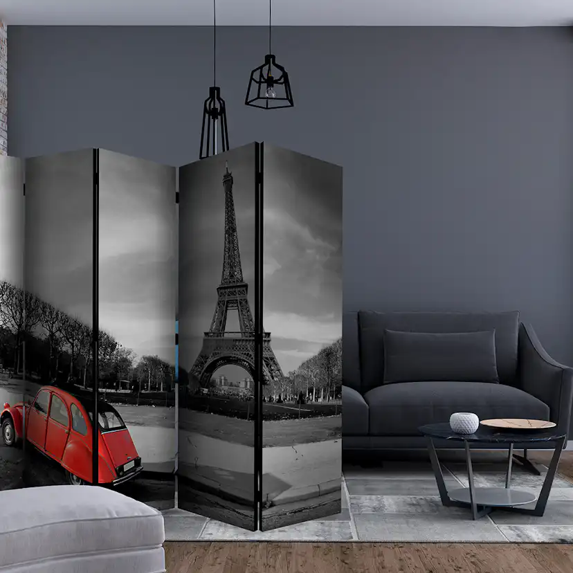 Rumsavdelare Arkiio Eiffel Tower And Red Car II 225x172 cm