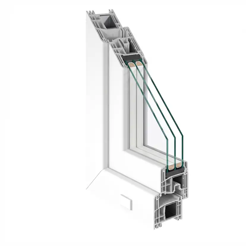 Sidohängt/Tilt Fönster Sveafönster Stabil PVC 3-glas