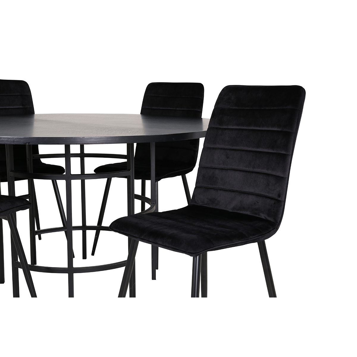 Copenhagen - Dining Table round - Black / Black+Windu Lyx Ch Svart