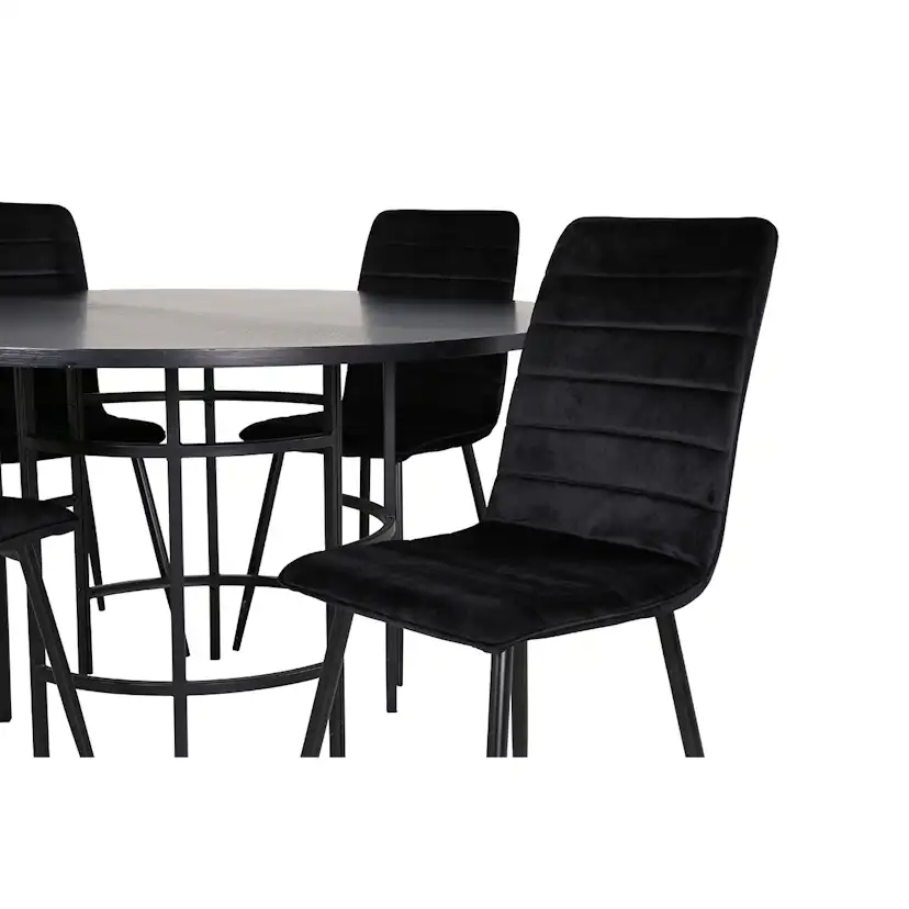 Copenhagen - Dining Table round - Black / Black+Windu Lyx Ch Svart