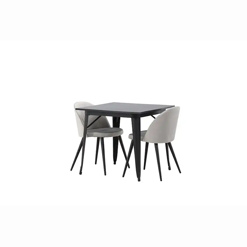 Matgrupp Venture Home Tempe med 2 Velvet Stolar