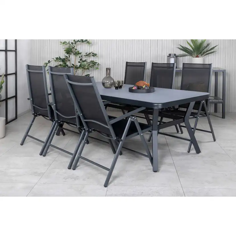Matgrupp Venture Home Virya Matgrupp Utomhus 200cm med 6 Break Positionsstolar